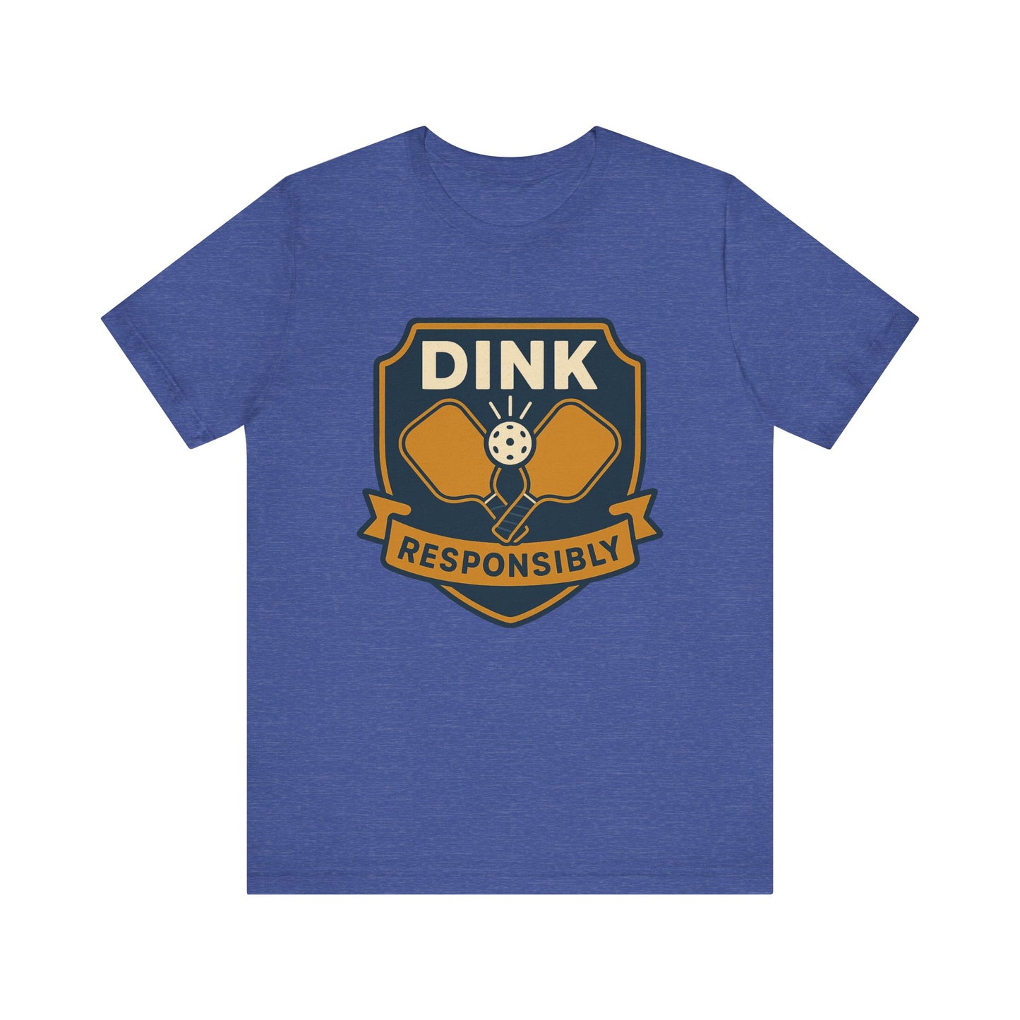 DINK Responsibly™ Vintage Badge Pickleball T-Shirt