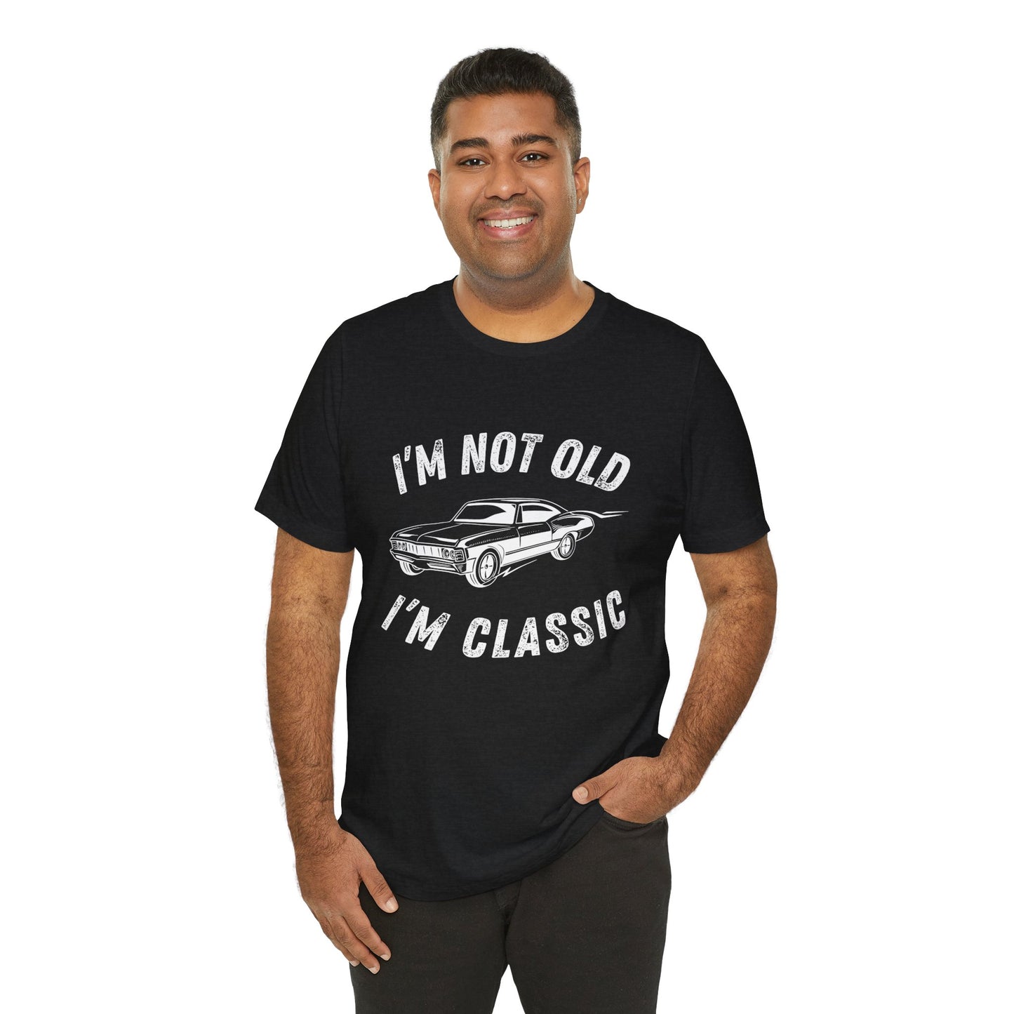 I'm Not Old, I'm Classic" Mens T-Shirt with Vintage Car Graphic