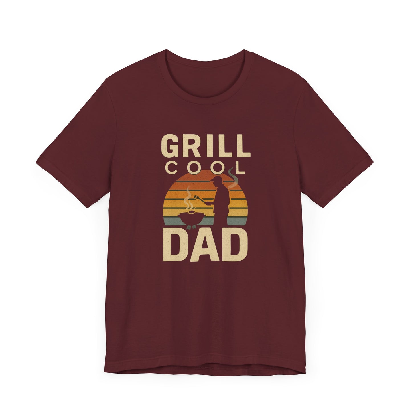 Grill Cool Dad Tee, Gift for Dads, Father's Day Apparel, Summer BBQ Shirts, Unisex Short Sleeve T-Shirt, Fun Dad Gift