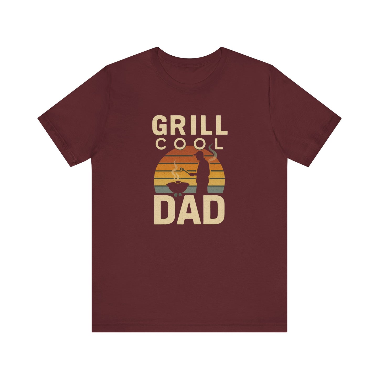 Grill Cool Dad Tee, Gift for Dads, Father's Day Apparel, Summer BBQ Shirts, Unisex Short Sleeve T-Shirt, Fun Dad Gift