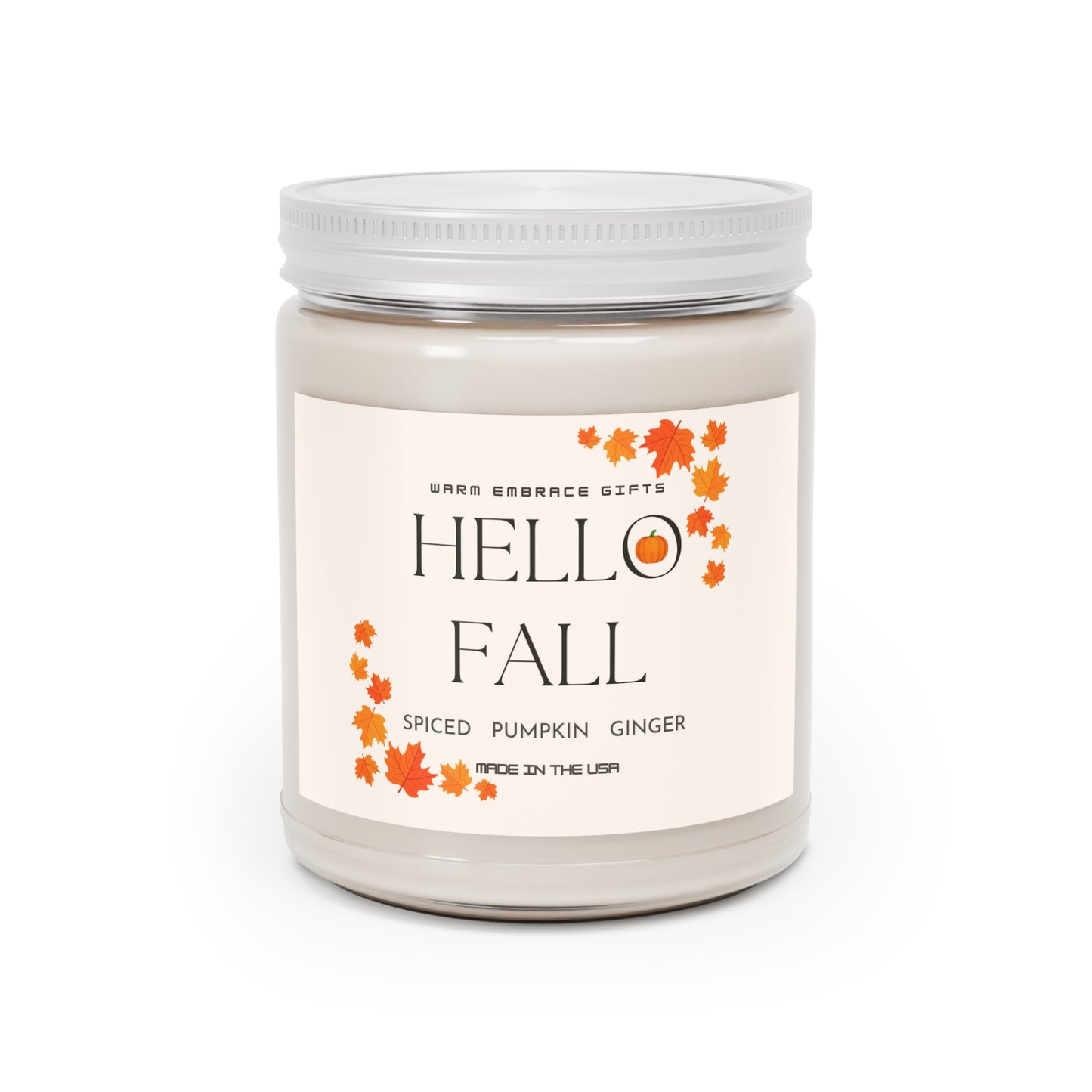 Hello Fall Pumpkin Spice Ginger Scented Candle, 9oz