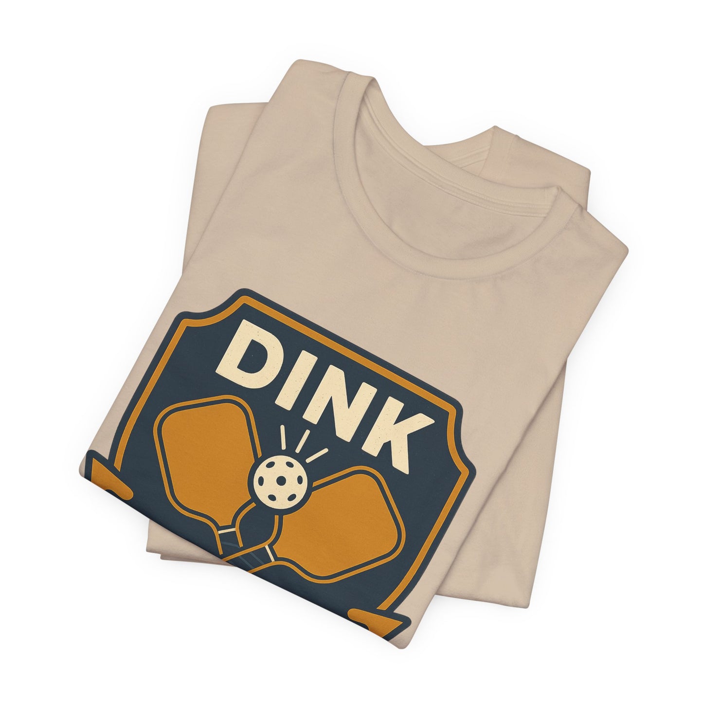 DINK Responsibly™ Vintage Badge Pickleball T-Shirt