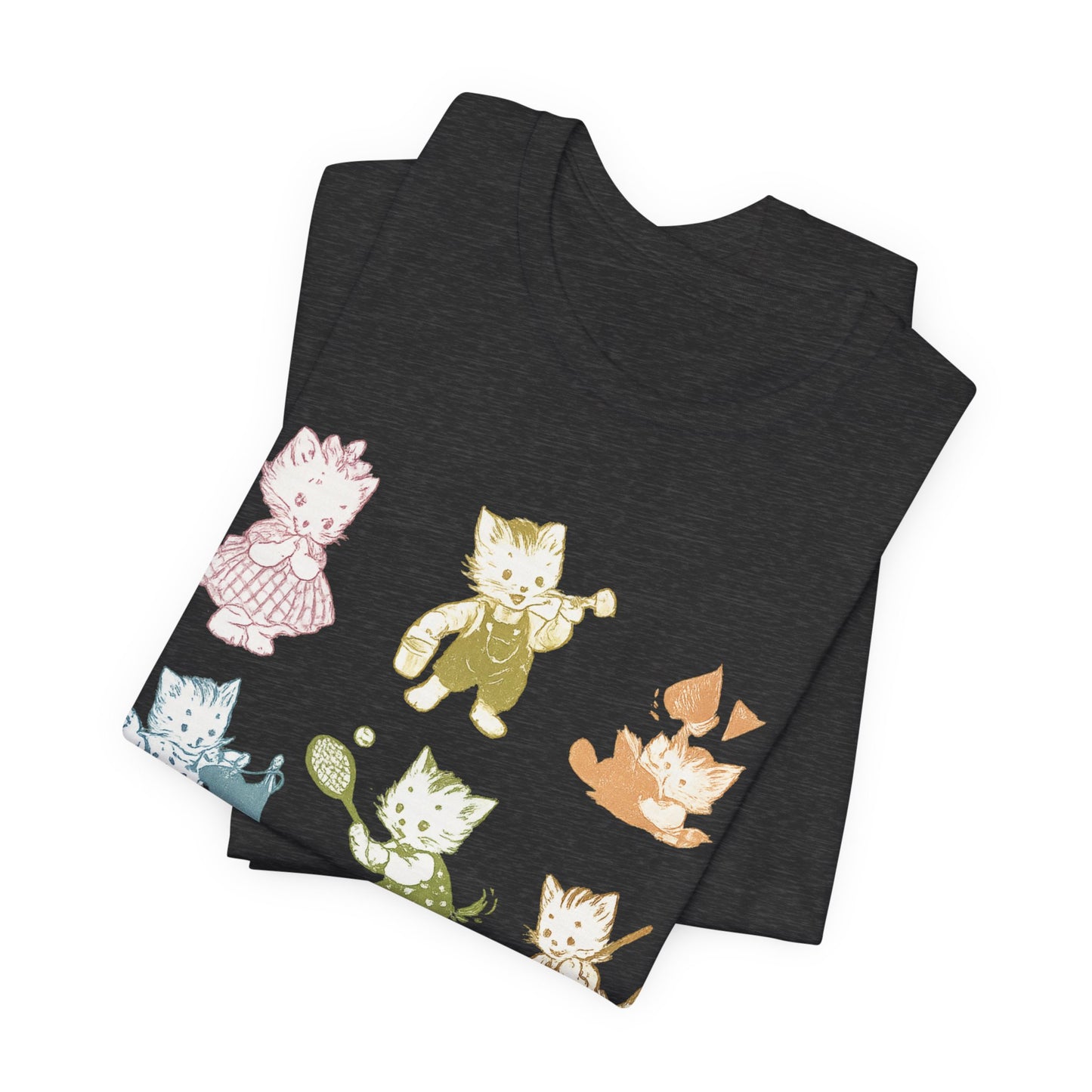 Whimsical Cat-Themed T-Shirt