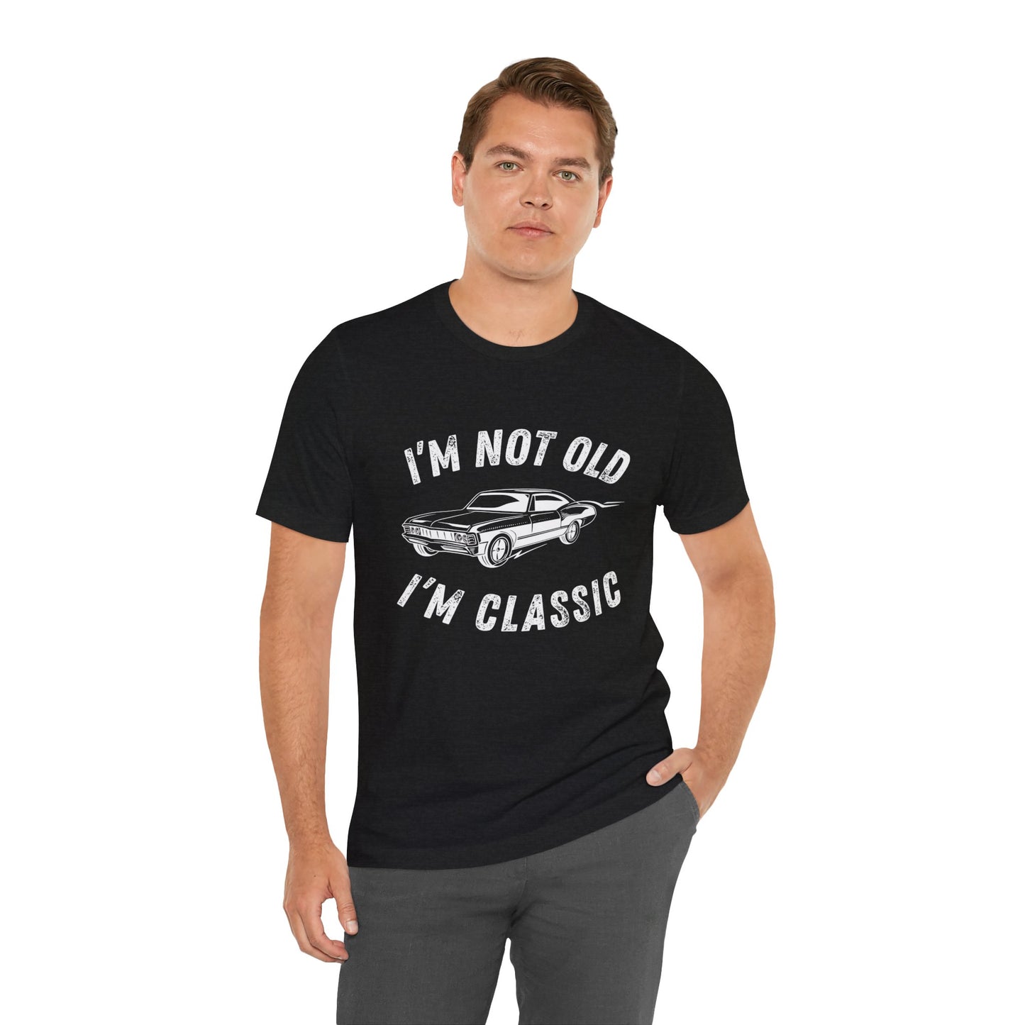 I'm Not Old, I'm Classic" Mens T-Shirt with Vintage Car Graphic