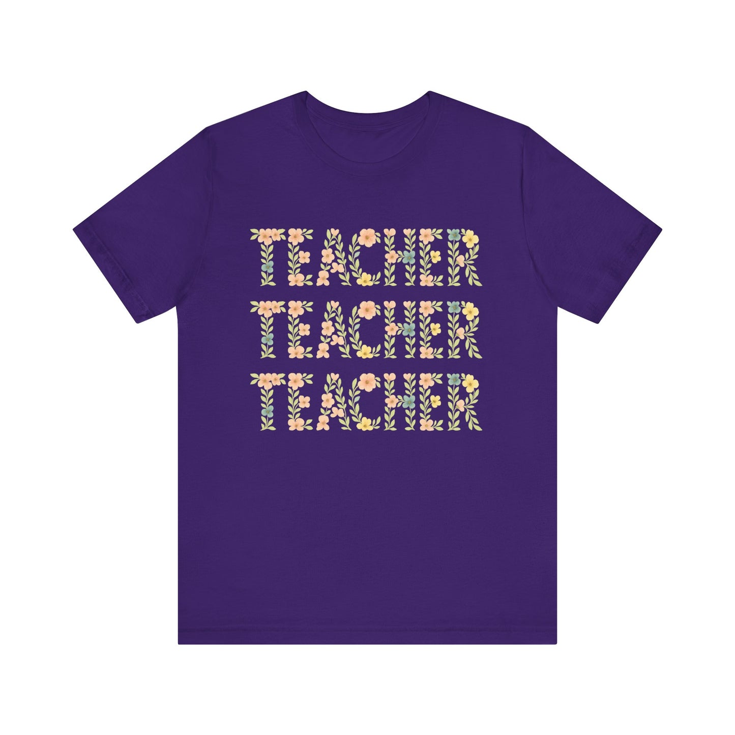 Floral Teacher T-Shirt