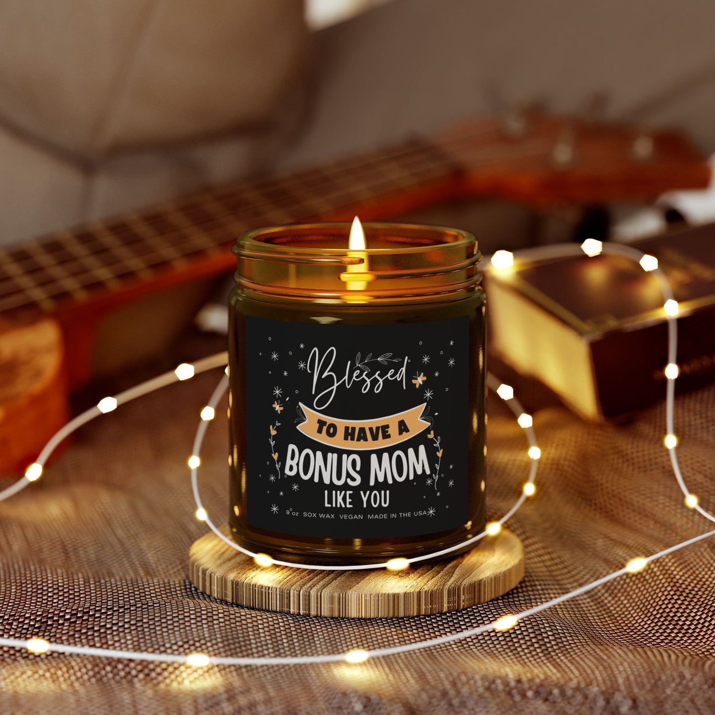 Bonus Mom Scented Candle, Bonus Mom Gifts for Mothers Day, Bonus Mom Gifts from Daughter & Son,9oz