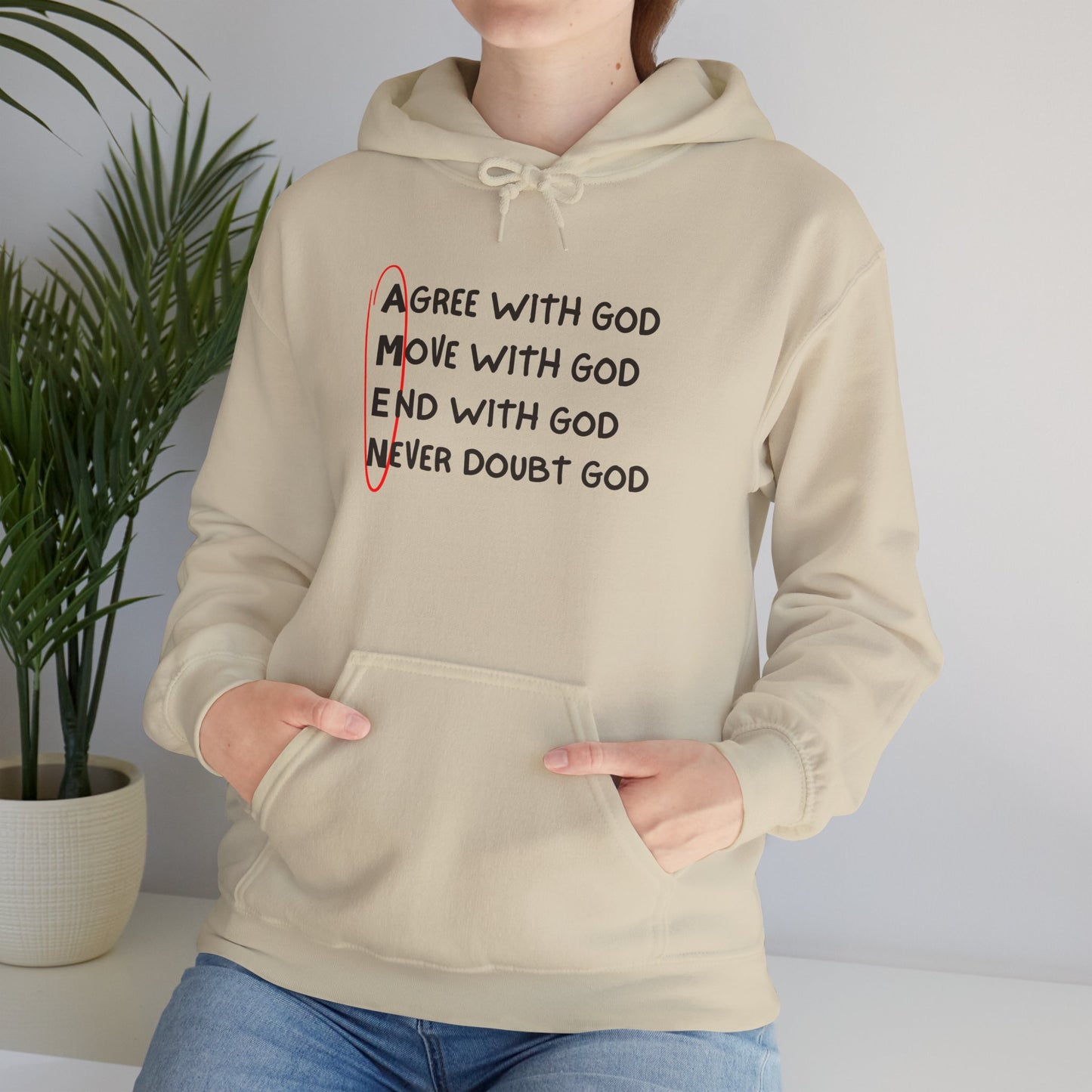 Faith-Inspired Women’s Hooded Sweatshirt