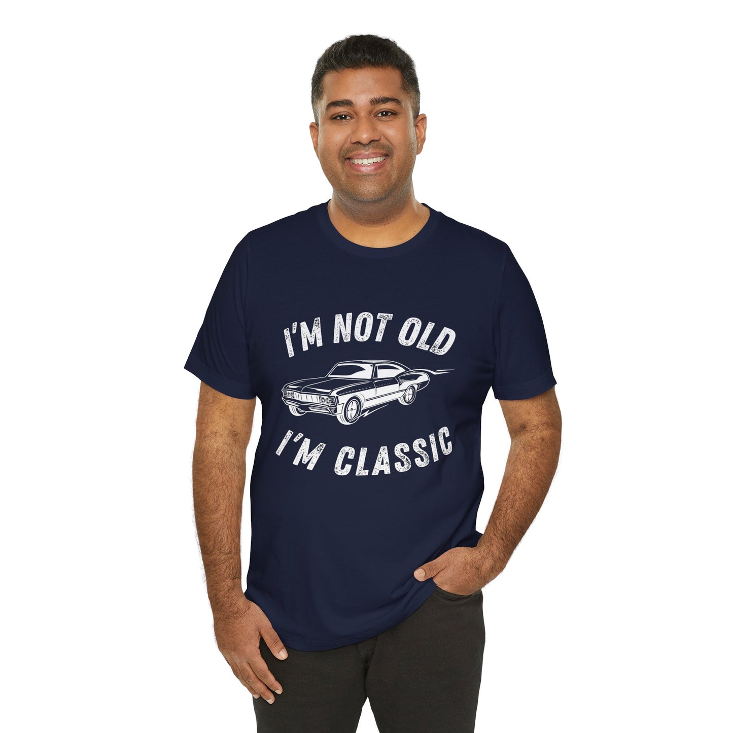 I'm Not Old, I'm Classic" Mens T-Shirt with Vintage Car Graphic