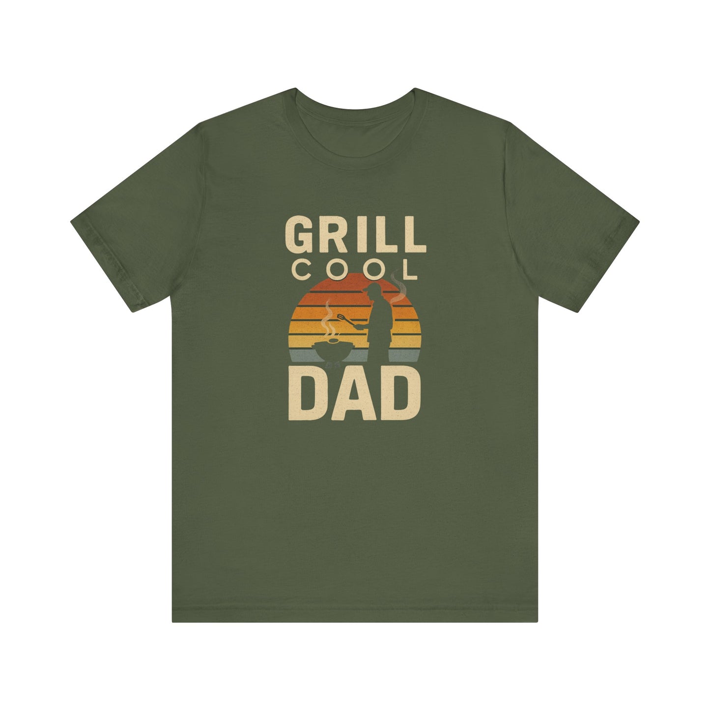 Grill Cool Dad Tee, Gift for Dads, Father's Day Apparel, Summer BBQ Shirts, Unisex Short Sleeve T-Shirt, Fun Dad Gift