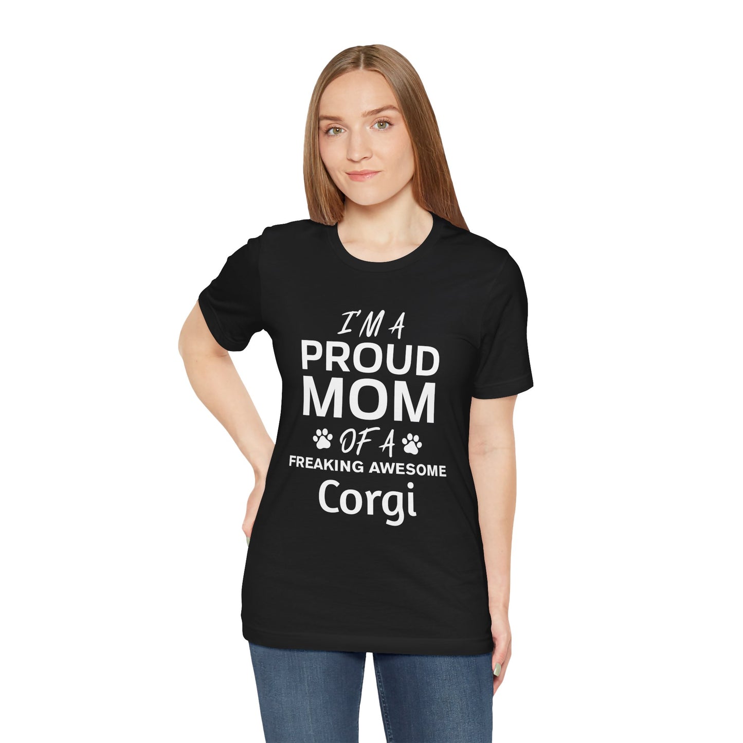 Proud Dog Mom Shirt, Customizable Dog Breed Tee | Personalized Pet Lover Gift | Funny Dog Mom TShirt | Cute Pet Parent Apparel