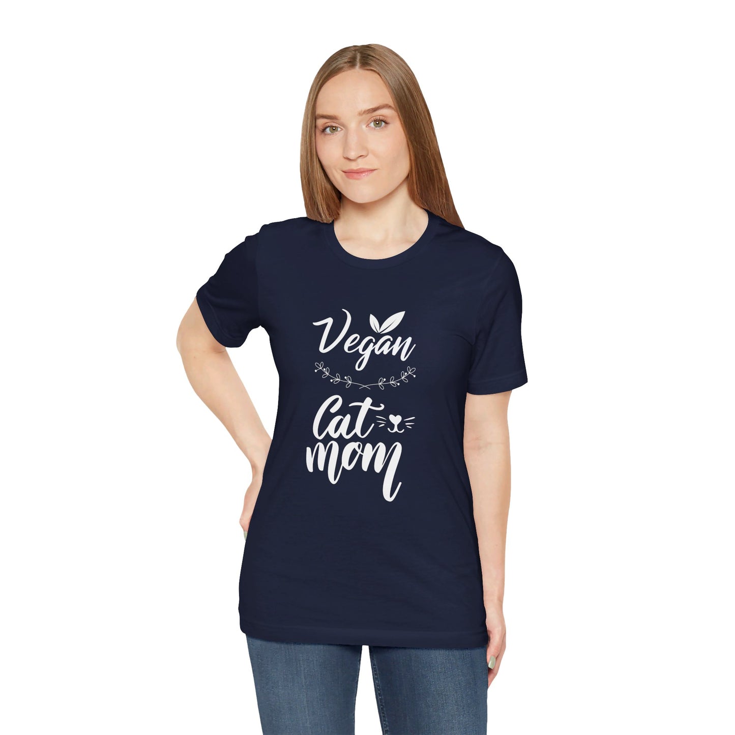 Vegan Cat Mom T-Shirt – Proud Plant-Based Cat Lover Tee