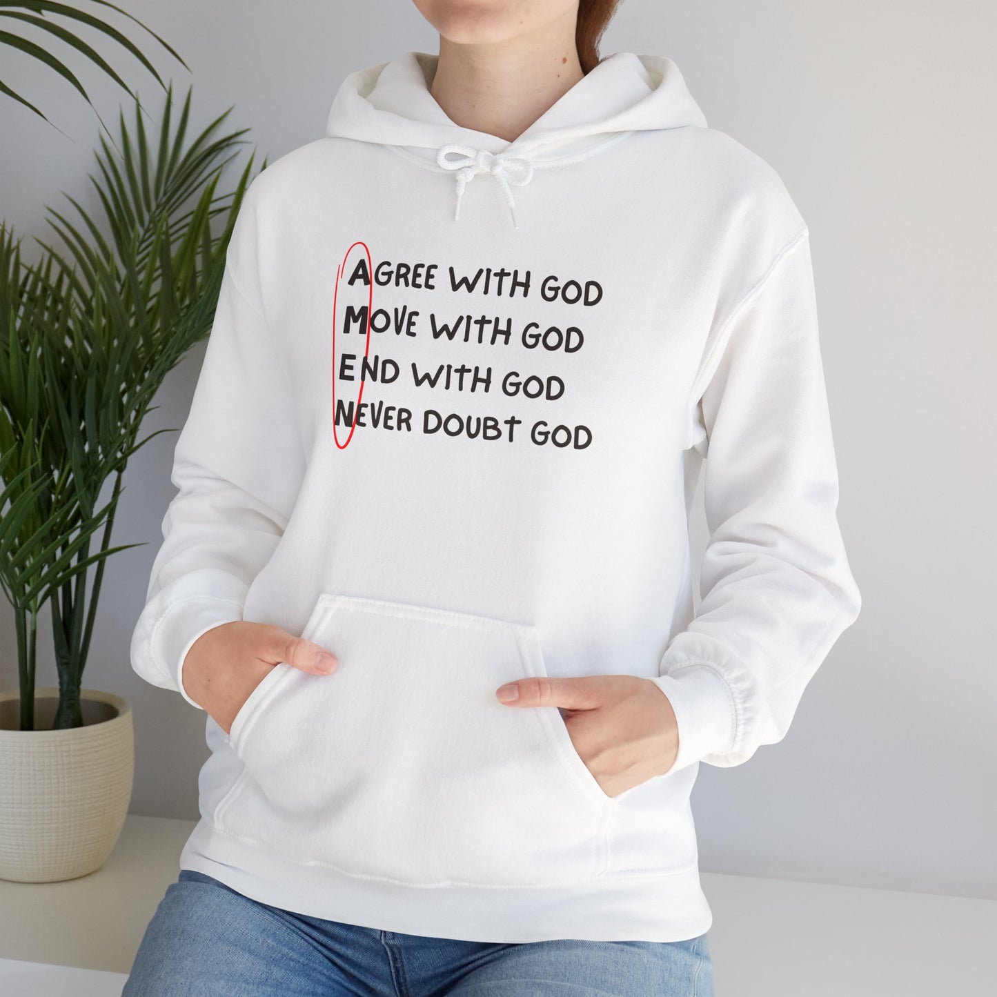 Faith-Inspired Women’s Hooded Sweatshirt