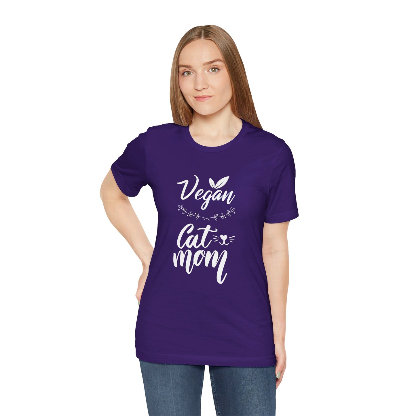 Vegan Cat Mom T-Shirt – Proud Plant-Based Cat Lover Tee