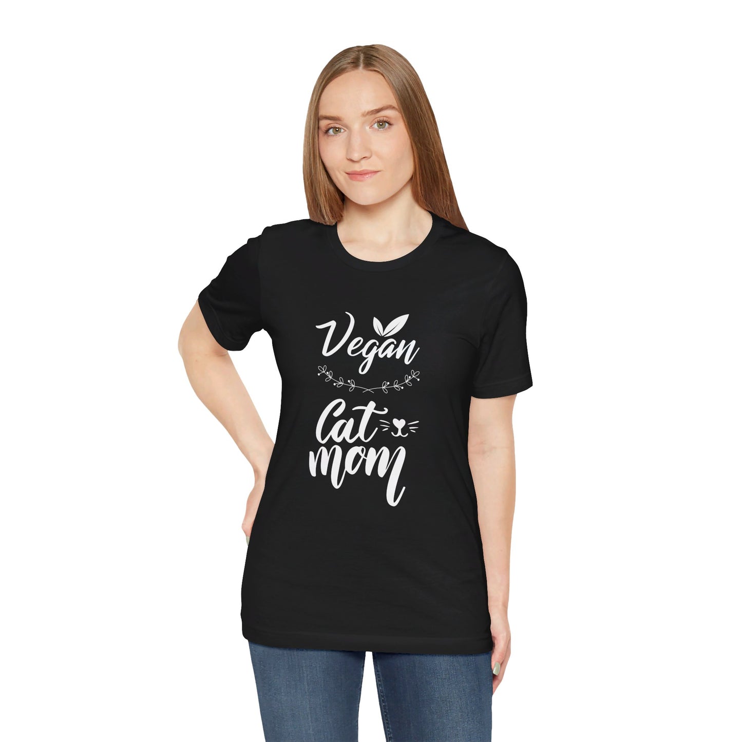 Vegan Cat Mom T-Shirt – Proud Plant-Based Cat Lover Tee
