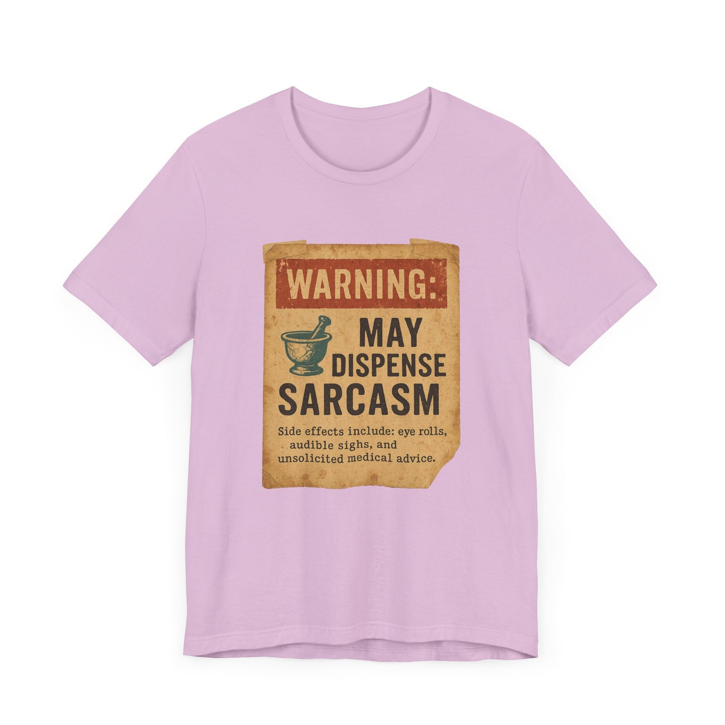 May Dispense Sarcasm Shirt | Funny Pharmacy Tech Tee | Vintage Humor T-Shirt for Pharmacists | Sarcastic Rx Gift | Eye Roll Side Effects