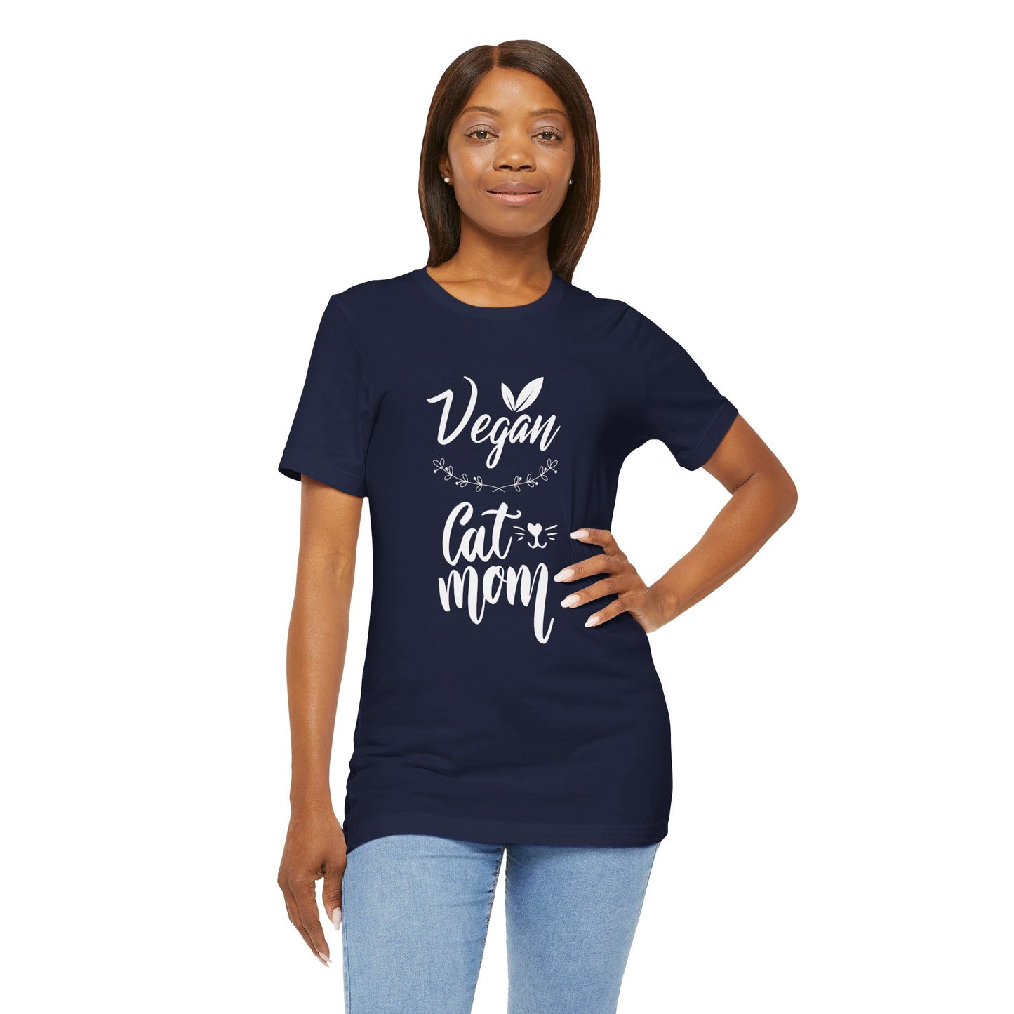 Vegan Cat Mom T-Shirt – Proud Plant-Based Cat Lover Tee