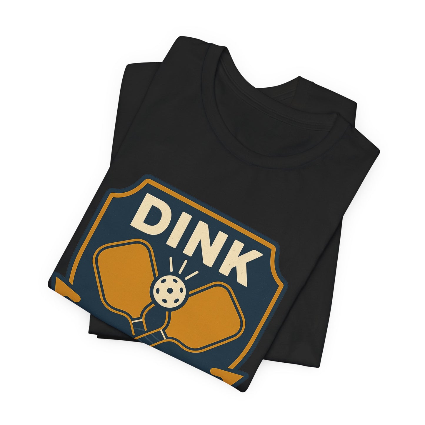 DINK Responsibly™ Vintage Badge Pickleball T-Shirt