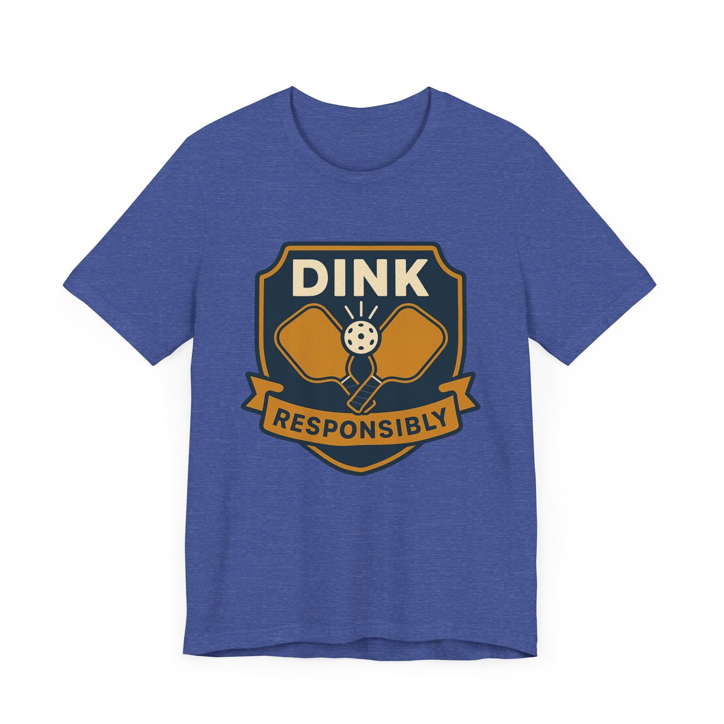 DINK Responsibly™ Vintage Badge Pickleball T-Shirt
