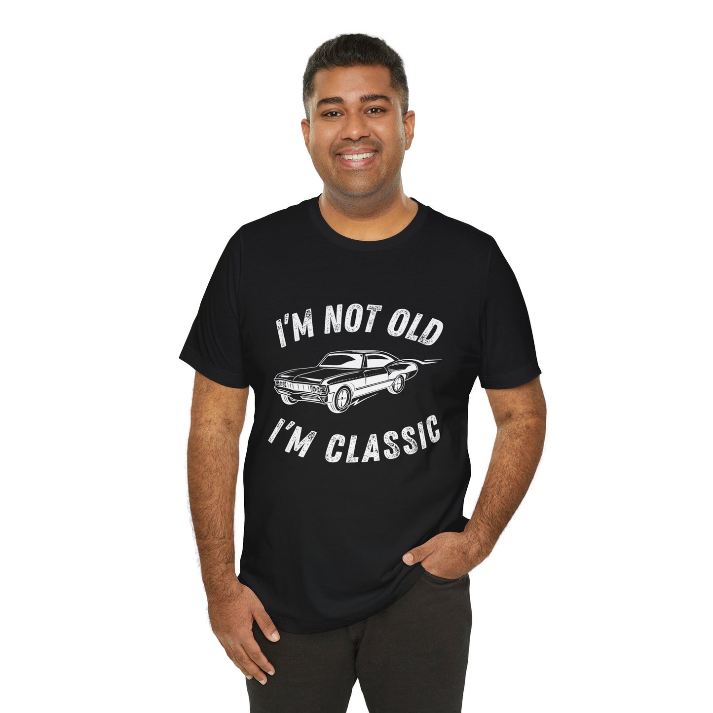 I'm Not Old, I'm Classic" Mens T-Shirt with Vintage Car Graphic