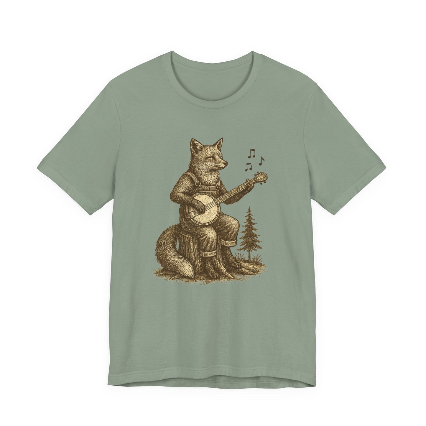 Rustic Fox Banjo T-Shirt