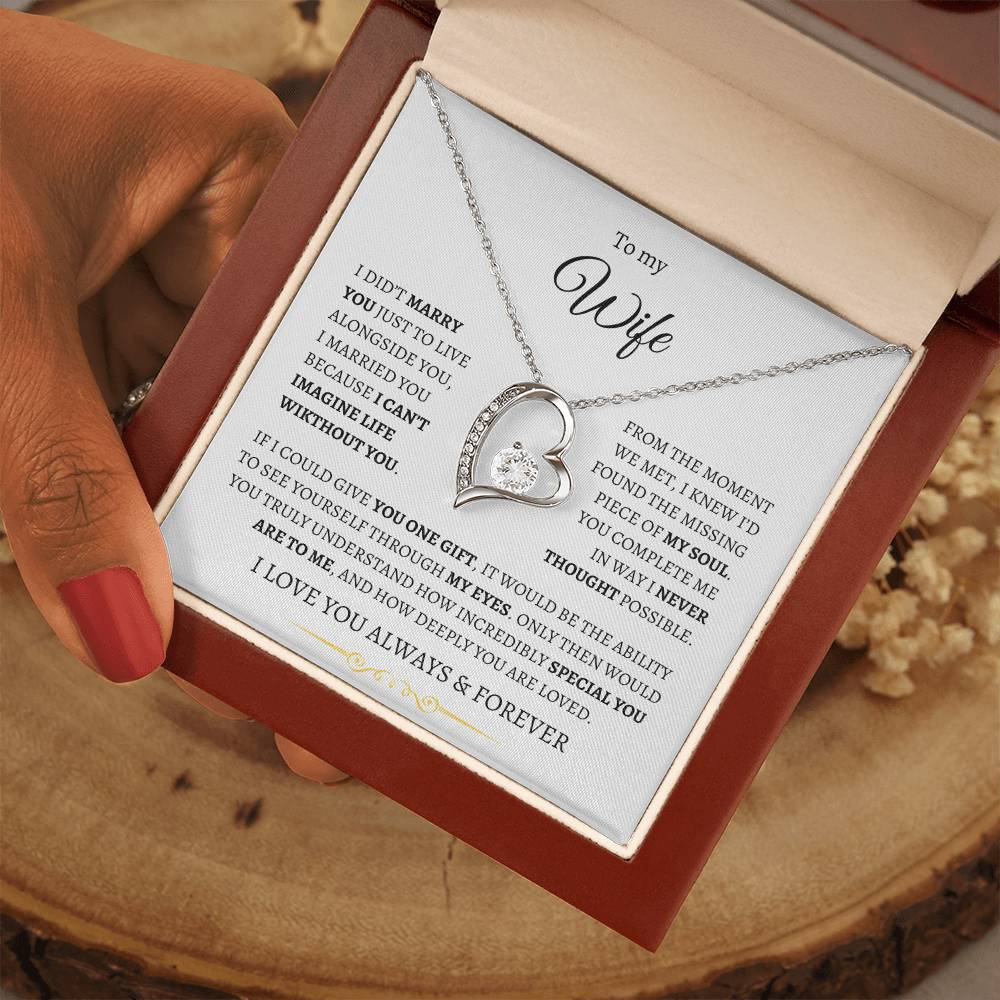 To My Wife - You Complete Me Forever Necklace