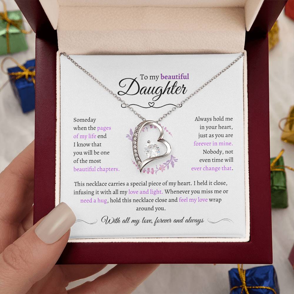 Beautiful Daughter Gift - Most Beautiful Chapter - Love Knot Necklace