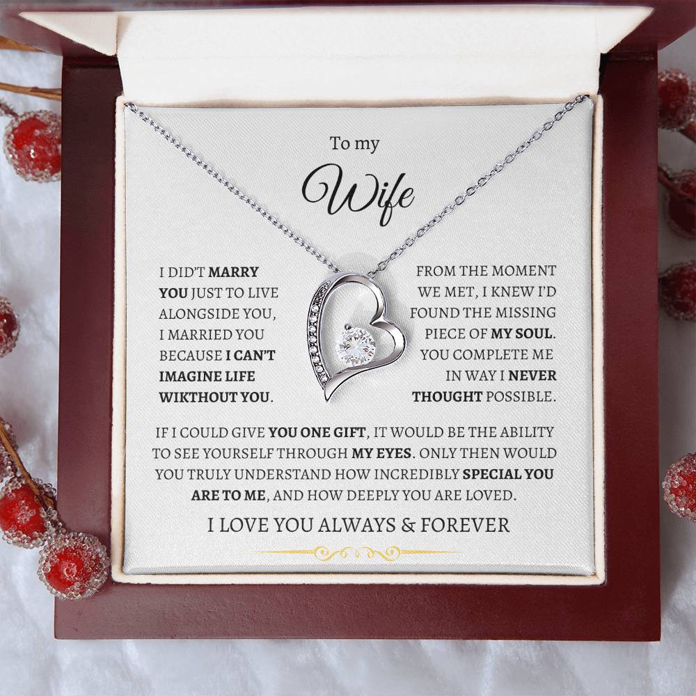 To My Wife - You Complete Me Forever Necklace