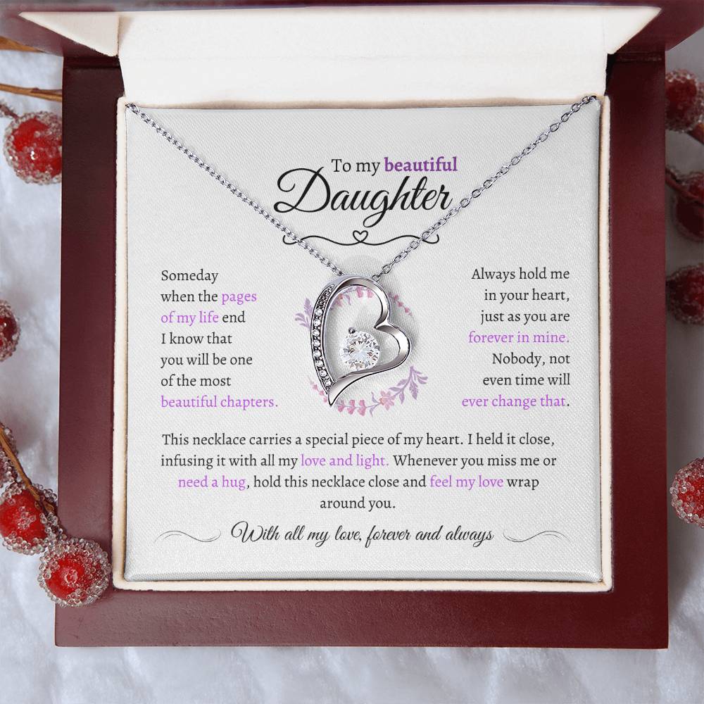 Beautiful Daughter Gift - Most Beautiful Chapter - Love Knot Necklace