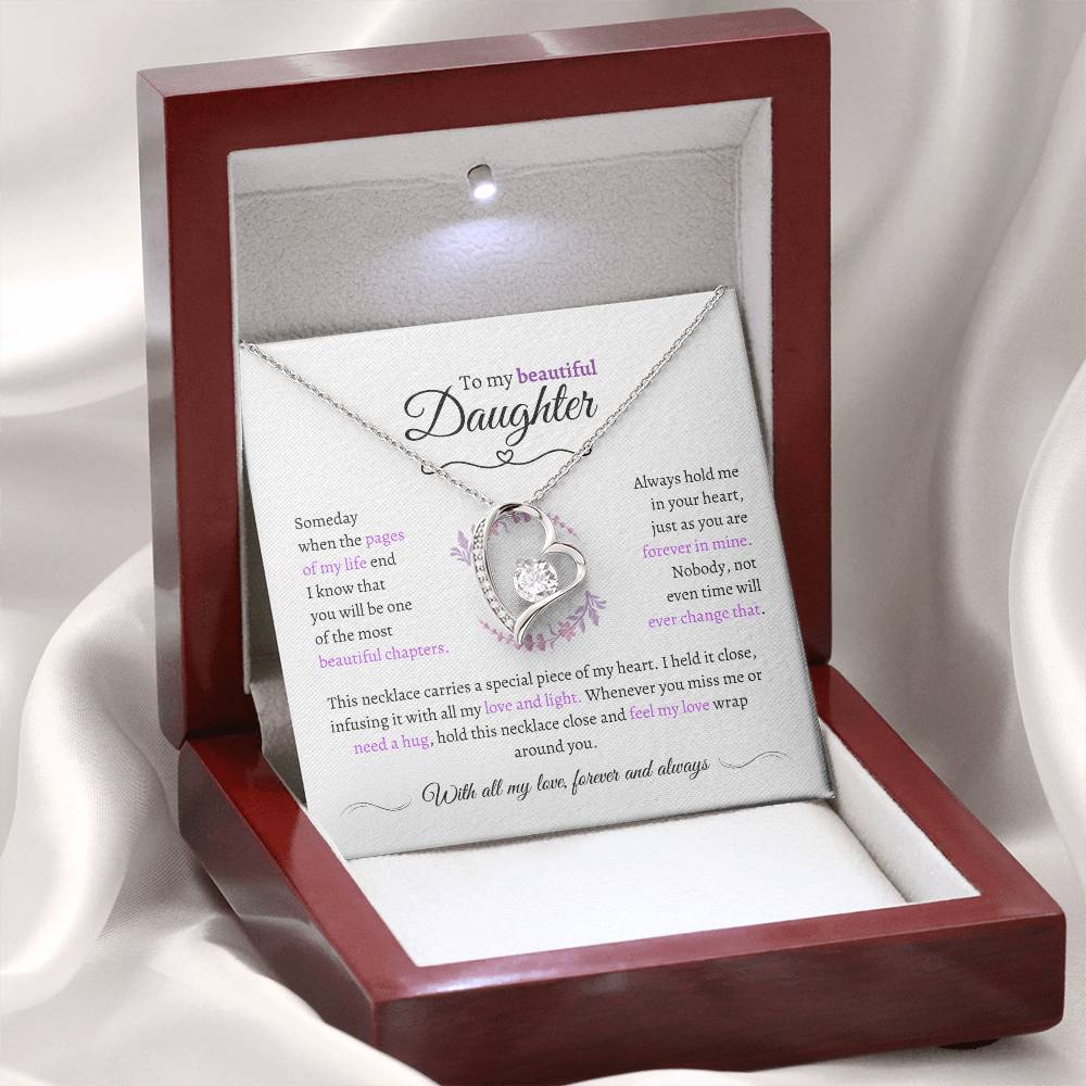 Beautiful Daughter Gift - Most Beautiful Chapter - Love Knot Necklace