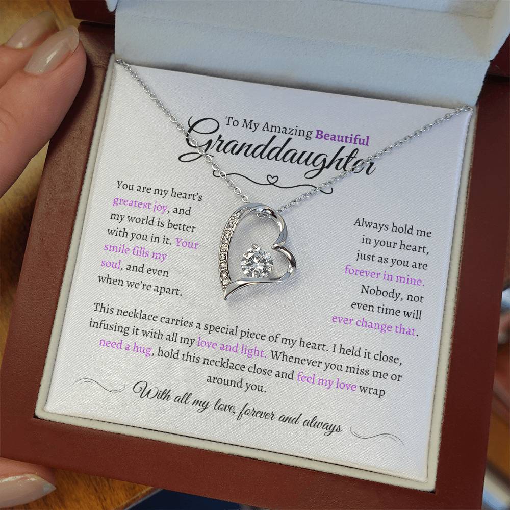 Beautiful Granddaughter Gift - Most Beautiful Chapter - Love Knot Necklace