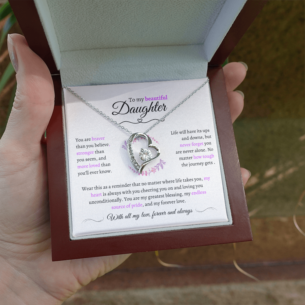 To My Daughter - A Love That Knows No Distance Necklace