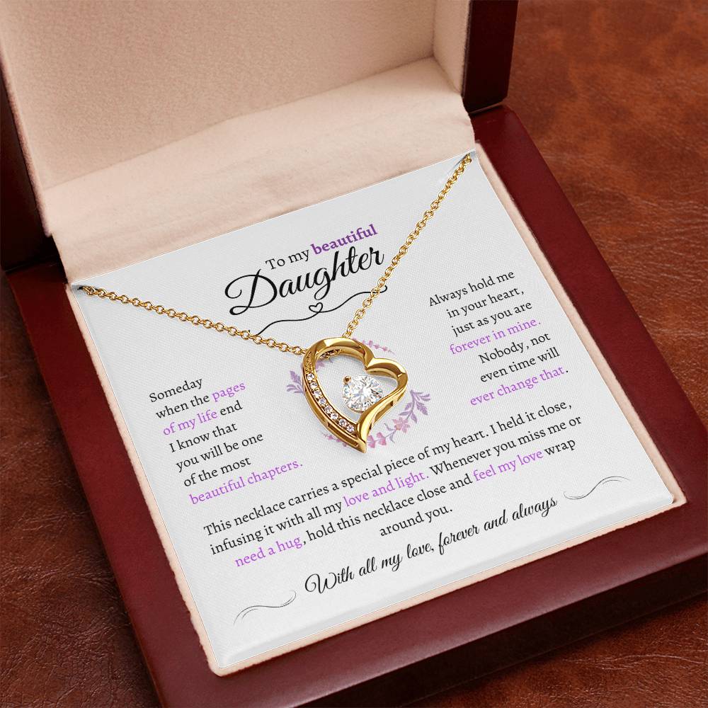 Beautiful Daughter Gift - Most Beautiful Chapter - Love Knot Necklace