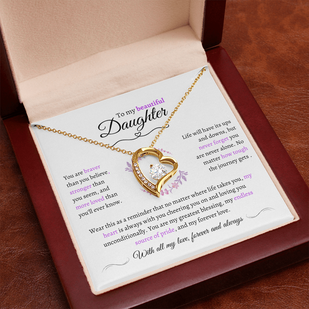 To My Daughter - A Love That Knows No Distance Necklace