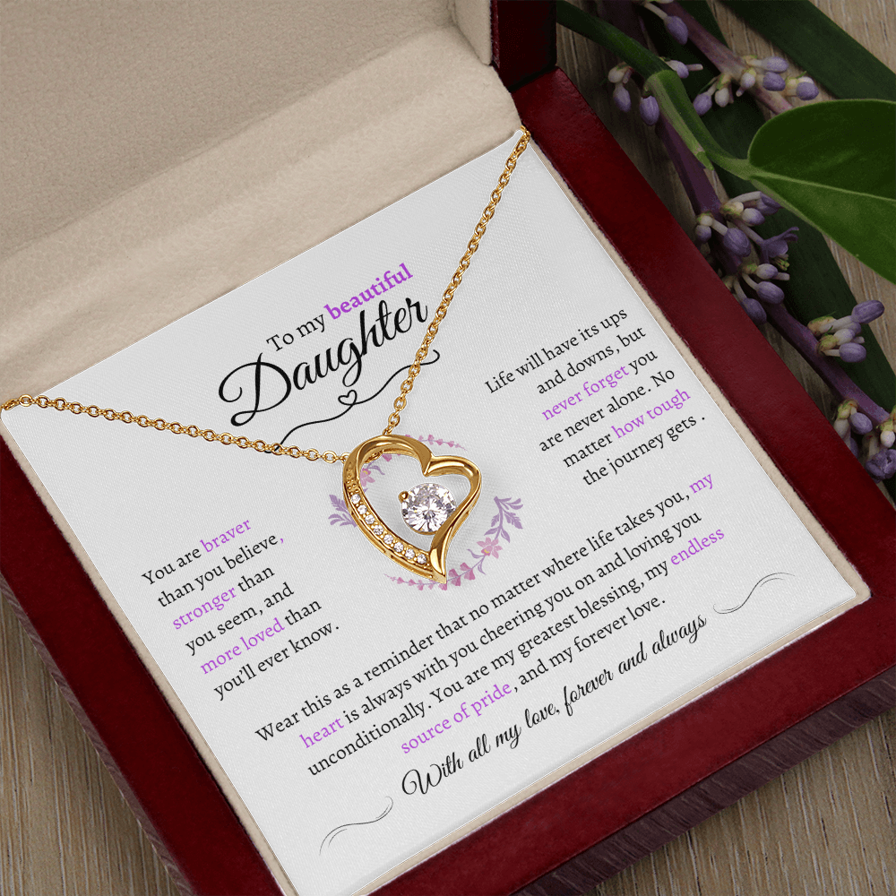 To My Daughter - A Love That Knows No Distance Necklace