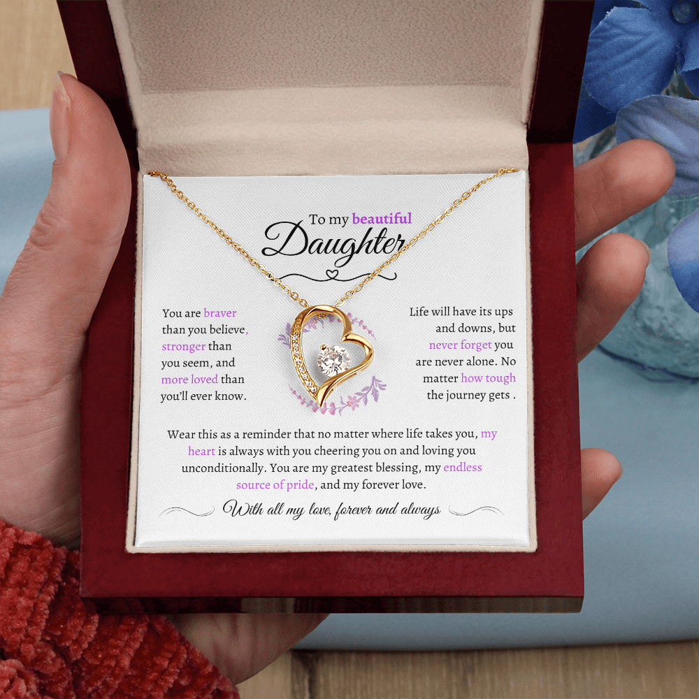 To My Daughter - A Love That Knows No Distance Necklace