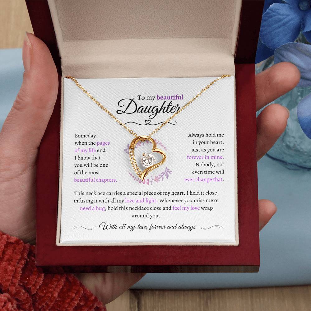 Beautiful Daughter Gift - Most Beautiful Chapter - Love Knot Necklace