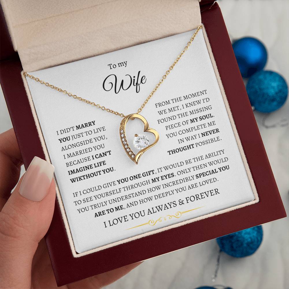 To My Wife - You Complete Me Forever Necklace