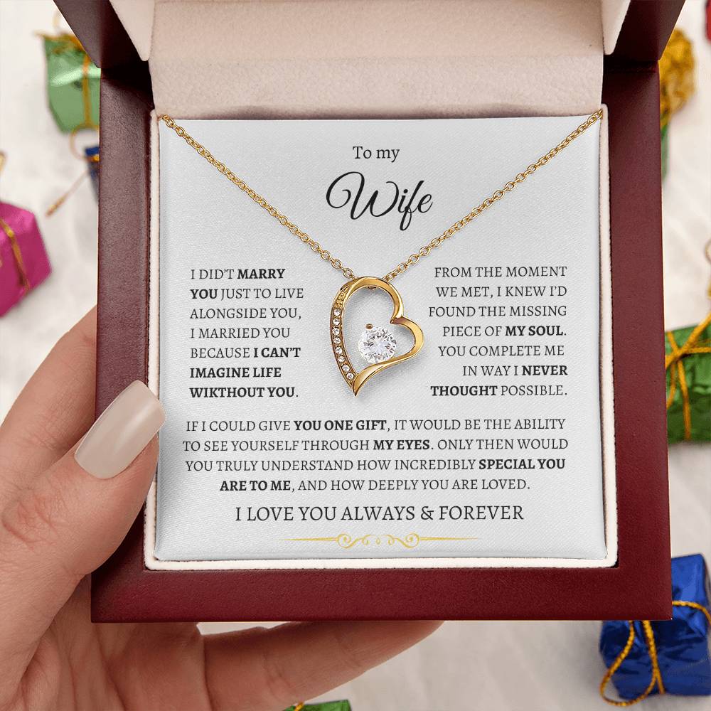 To My Wife - You Complete Me Forever Necklace
