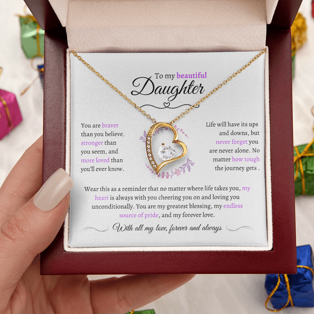 To My Daughter - A Love That Knows No Distance Necklace