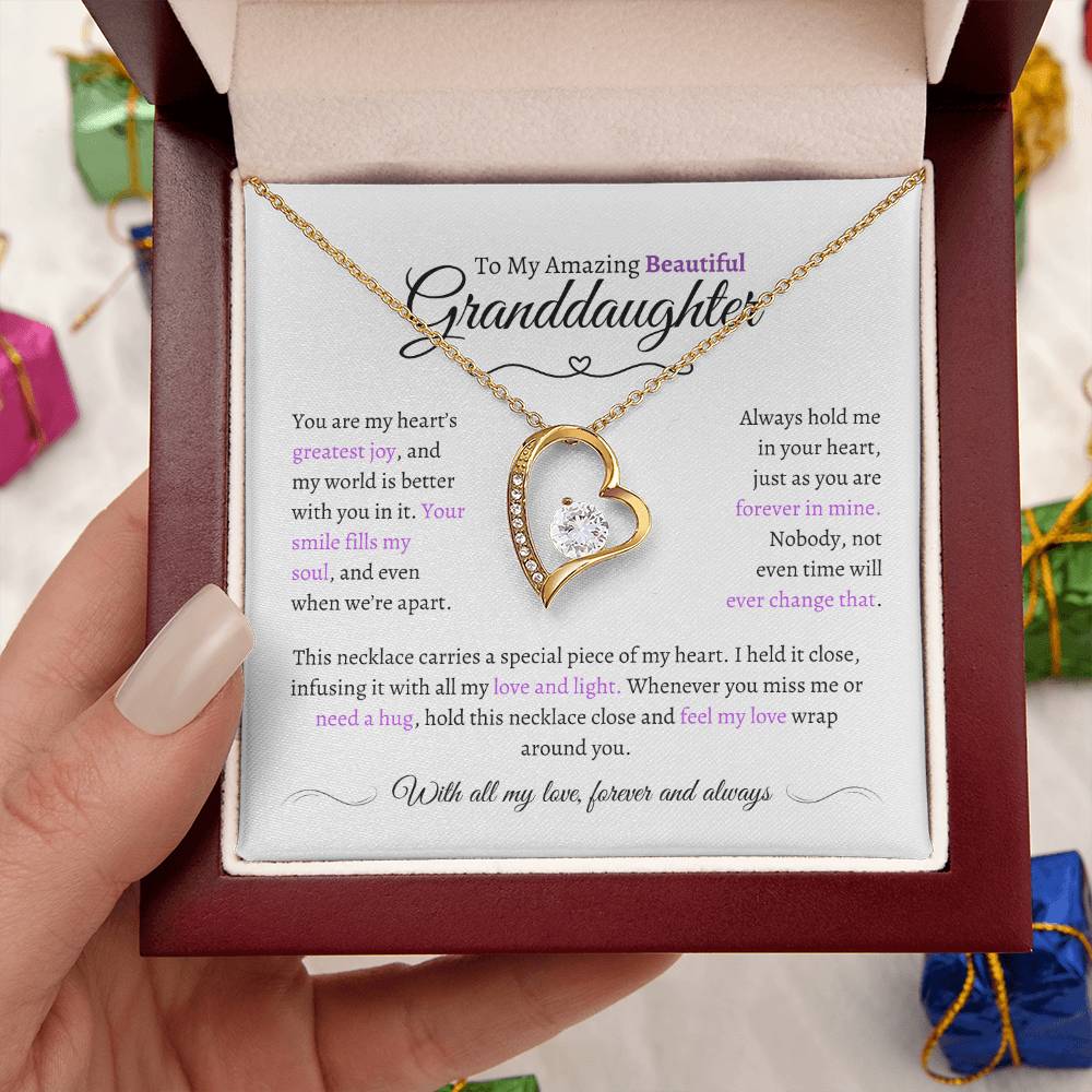 Beautiful Granddaughter Gift - Most Beautiful Chapter - Love Knot Necklace