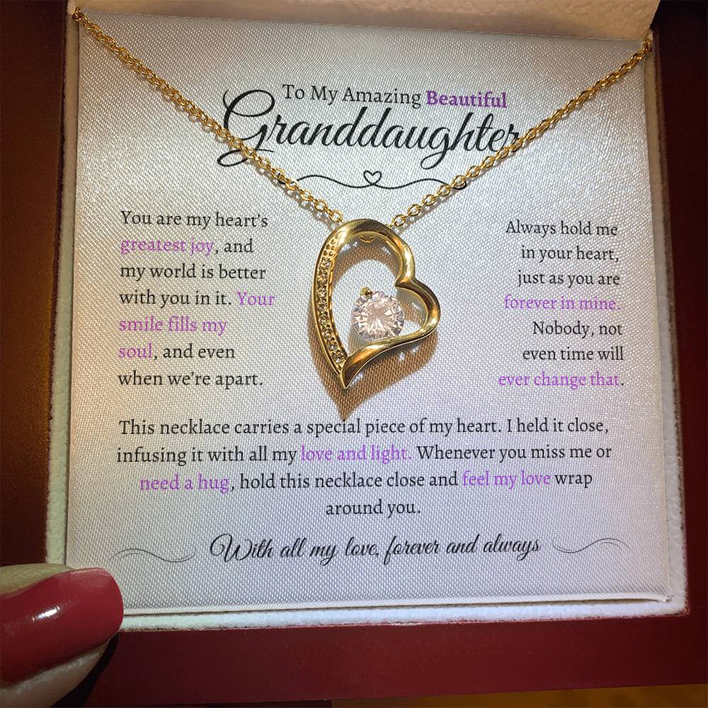 Beautiful Granddaughter Gift - Most Beautiful Chapter - Love Knot Necklace