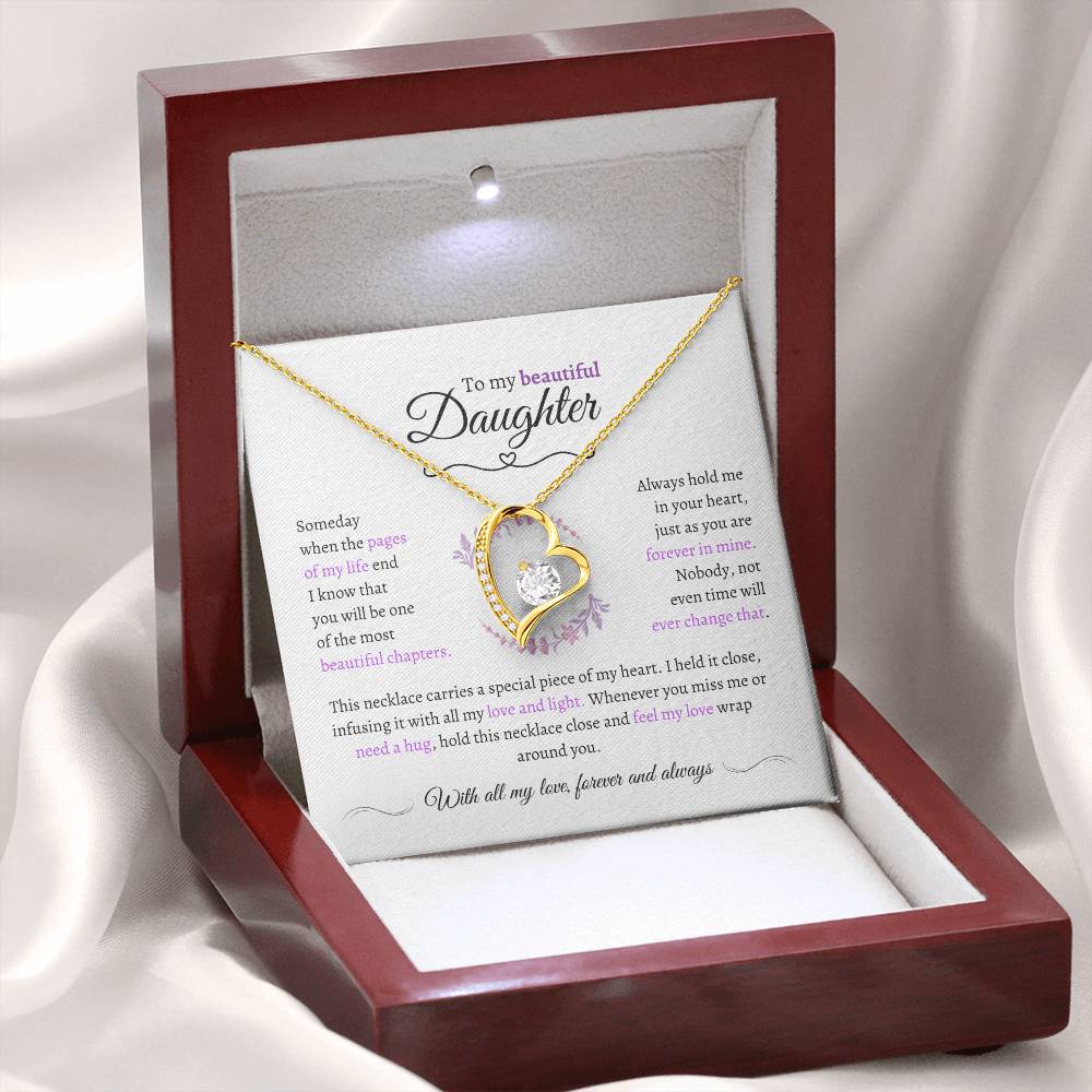 Beautiful Daughter Gift - Most Beautiful Chapter - Love Knot Necklace