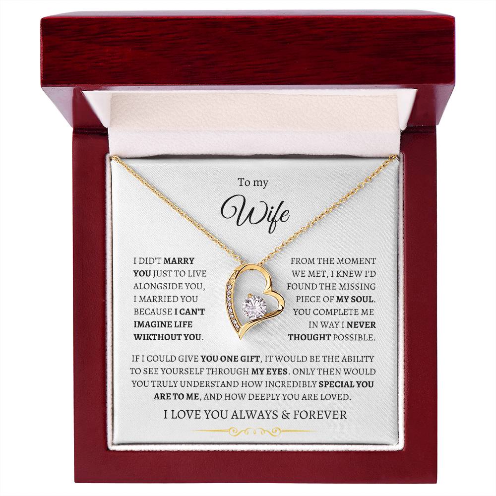To My Wife - You Complete Me Forever Necklace