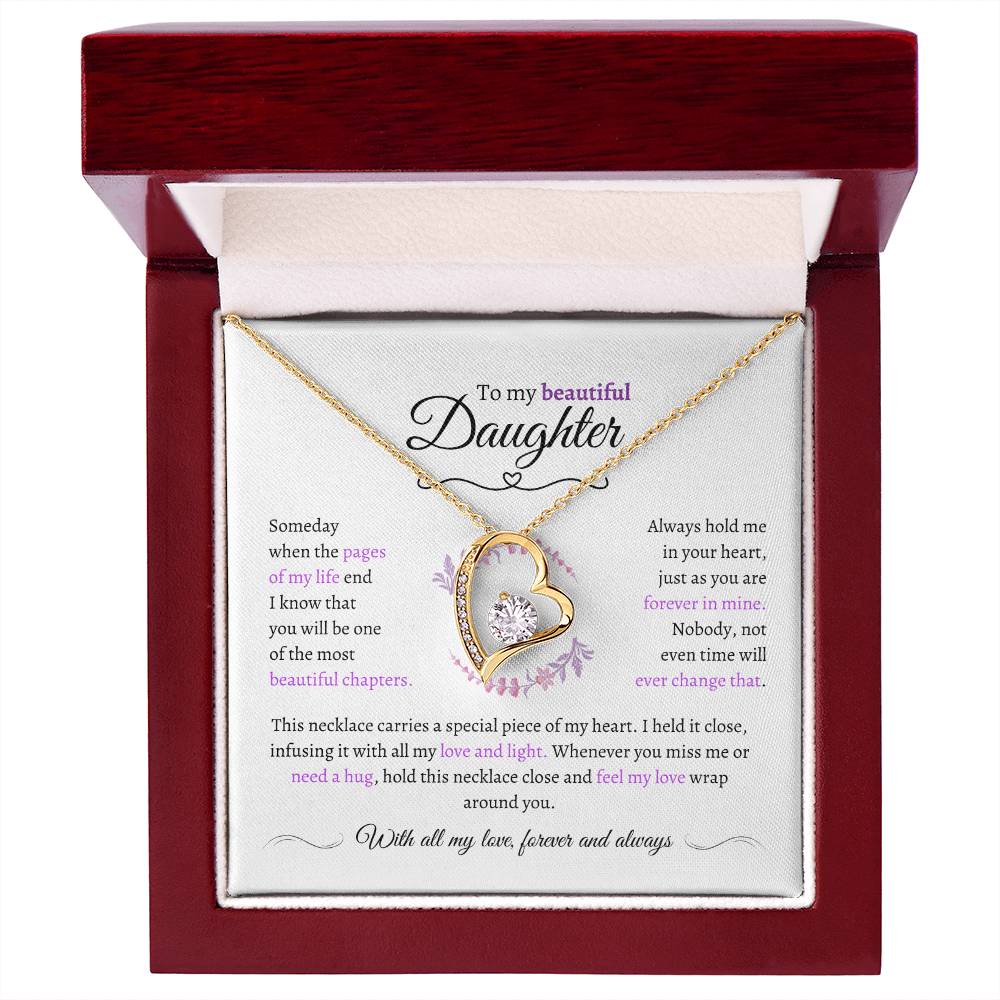 Beautiful Daughter Gift - Most Beautiful Chapter - Love Knot Necklace