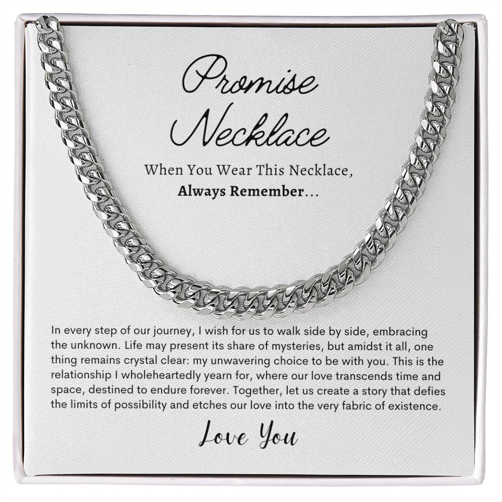 Promise Necklace For Him, Boyfriend Gift