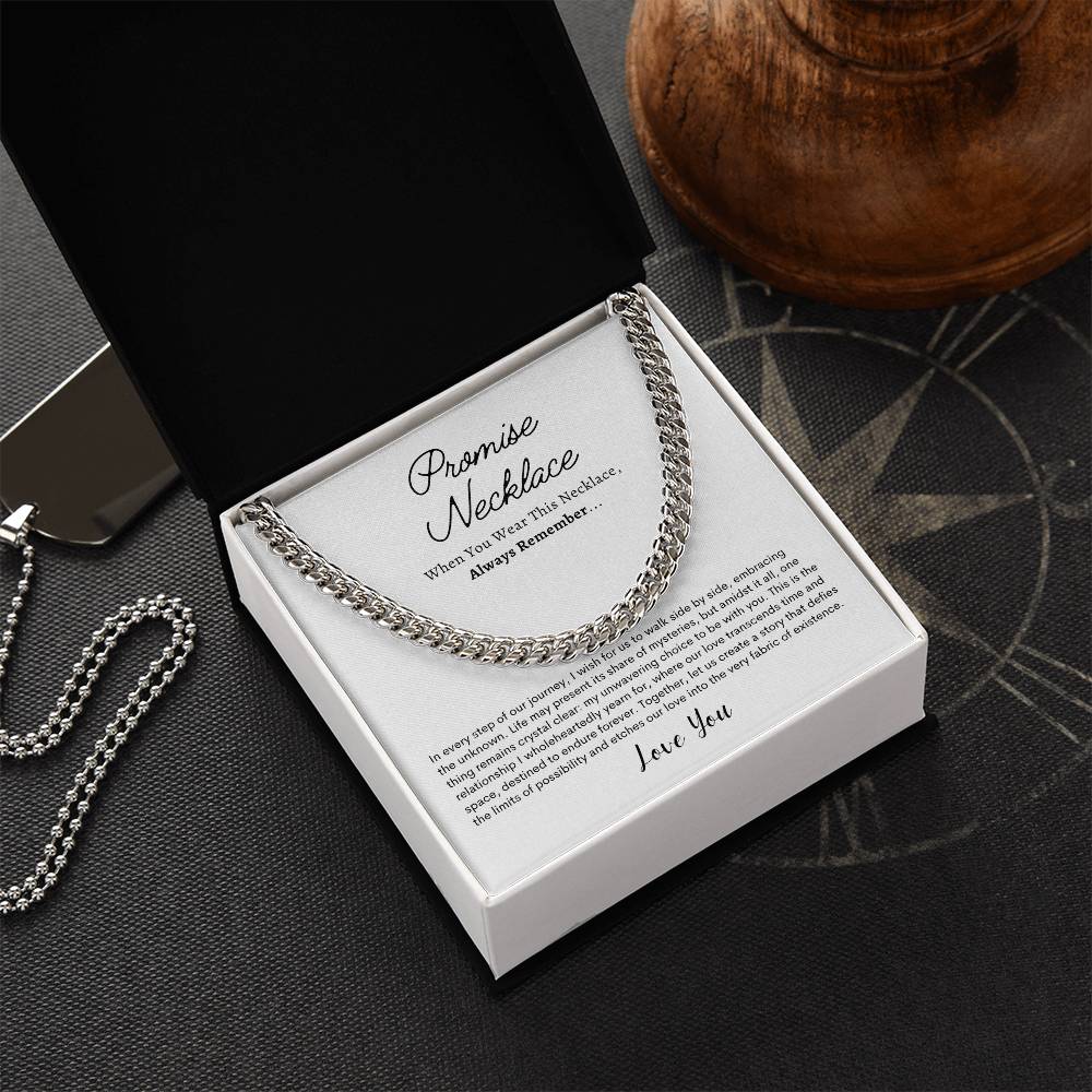 Promise Necklace For Him, Boyfriend Gift