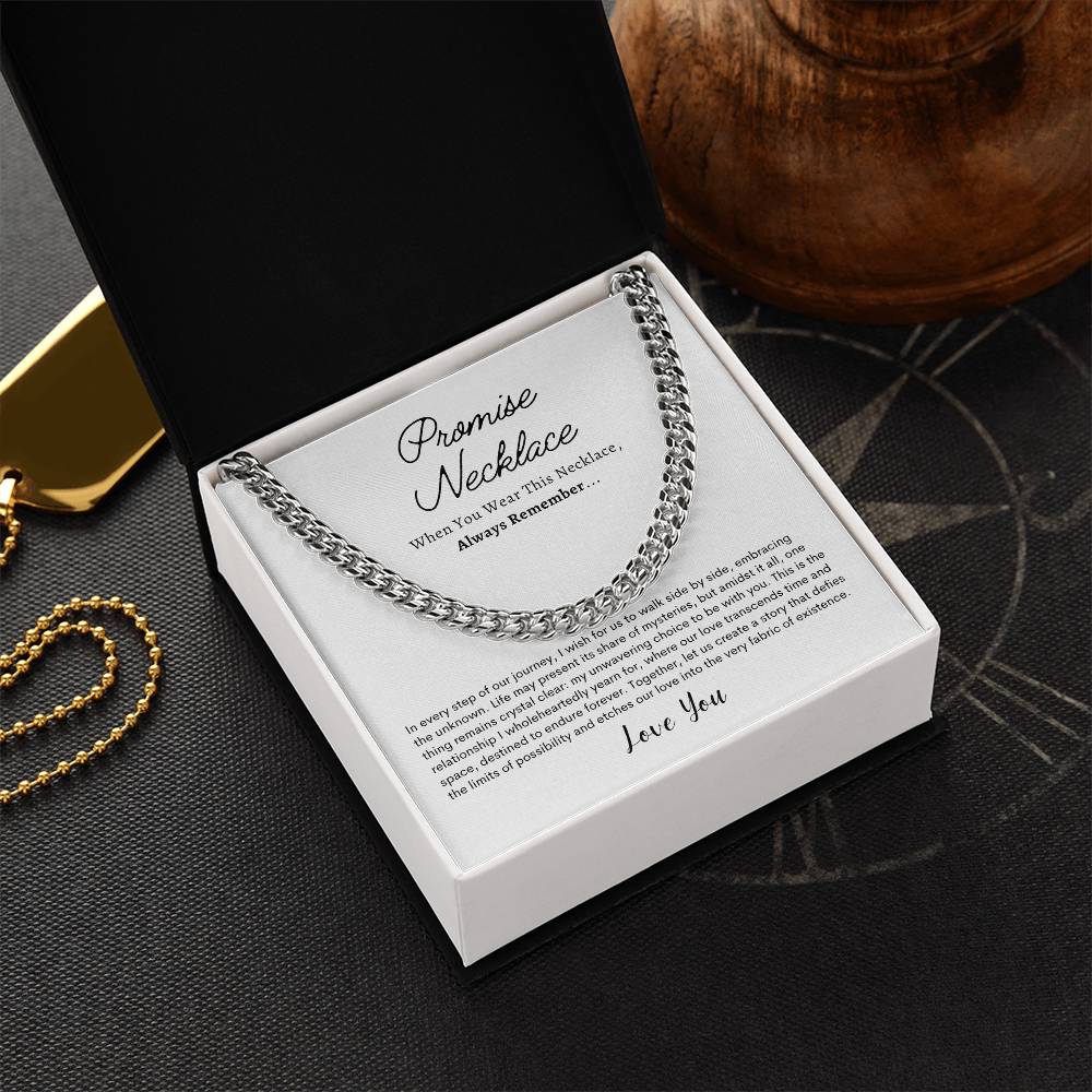 Promise Necklace For Him, Boyfriend Gift