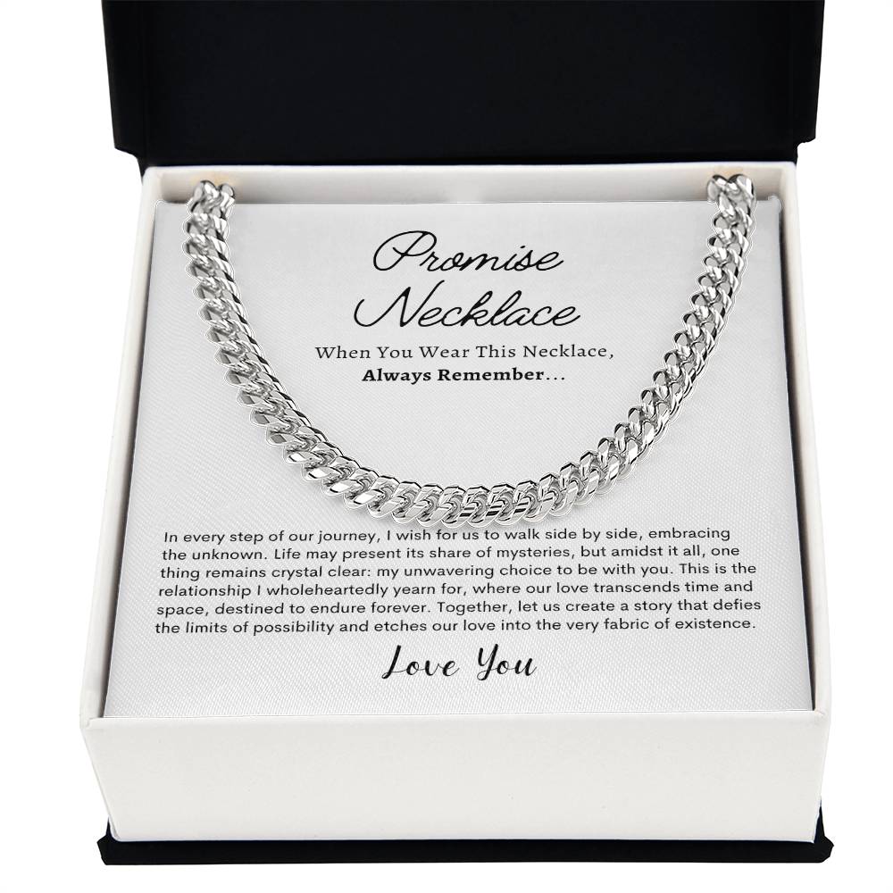 Promise Necklace For Him, Boyfriend Gift