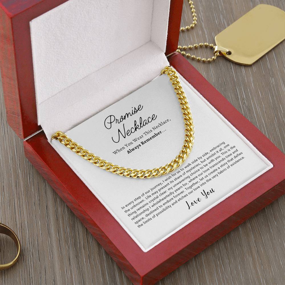 Promise Necklace For Him, Boyfriend Gift