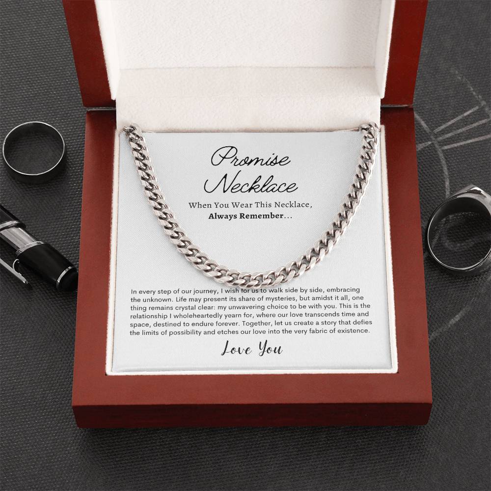Promise Necklace For Him, Boyfriend Gift